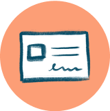 Icon of a identity document like a driving license