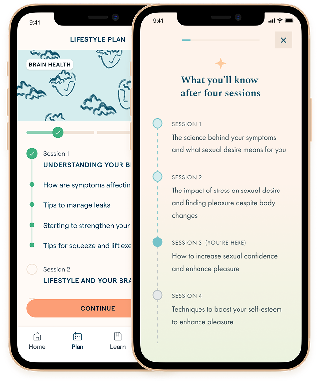 two iphones with assessment pages